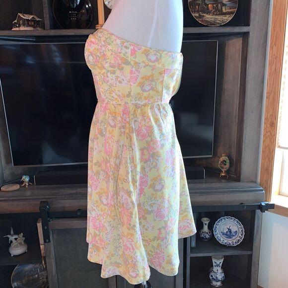 Kirra Strapless Floral Sundress Sz Small - Picture 2 of 6